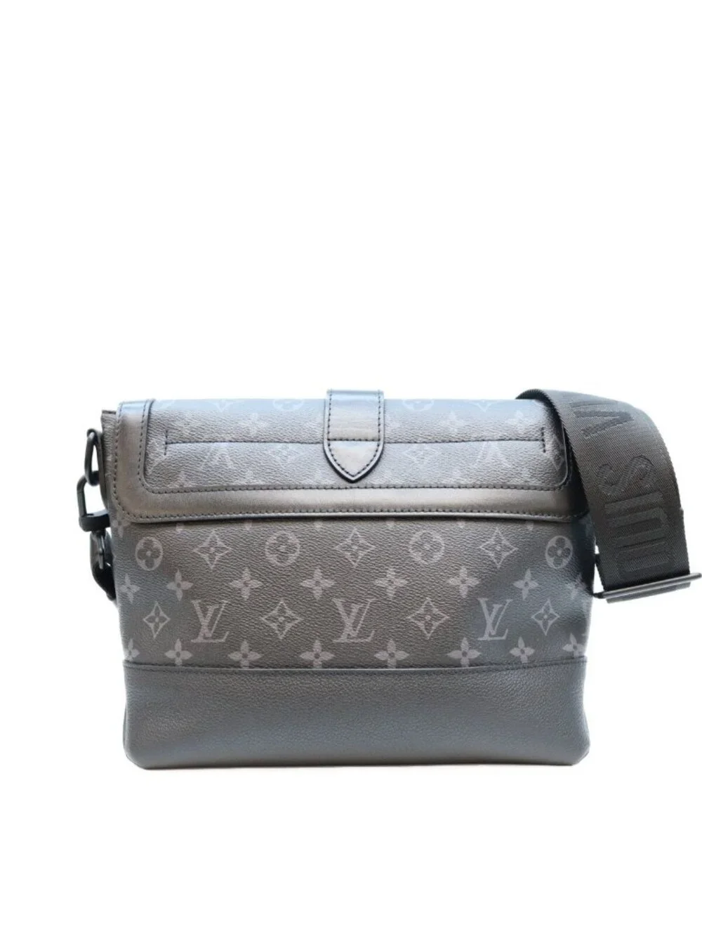 Louis Vuitton Monogram Eclipse Saumur Messenger Shoulder Bag